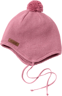 Strickmütze mit Bommel, rosa, Gr. 44/45, 1 St