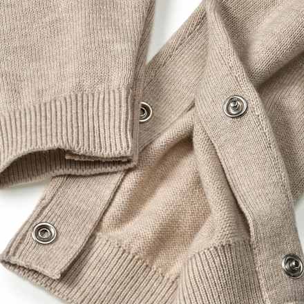 Strickoverall mit Kragen, beige, Gr. 56, 1 St