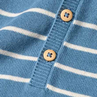 Strickoverall mit Mitwachsfunktion, blau, Gr. 62, 1 St