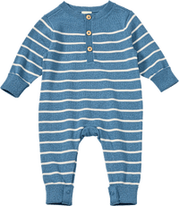 Strickoverall mit Mitwachsfunktion, blau, Gr. 62, 1 St