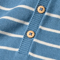 Strickoverall mit Mitwachsfunktion, blau, Gr. 68, 1 St