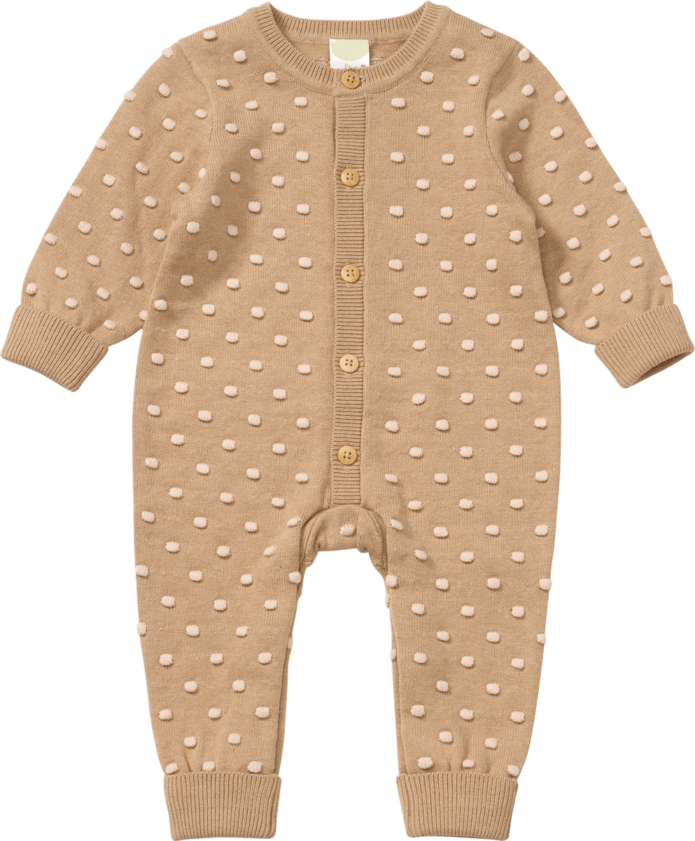 ALANA Strickoverall mit Mitwachsfunktion & Noppen-Muster, beige, Gr. 68, 1 St