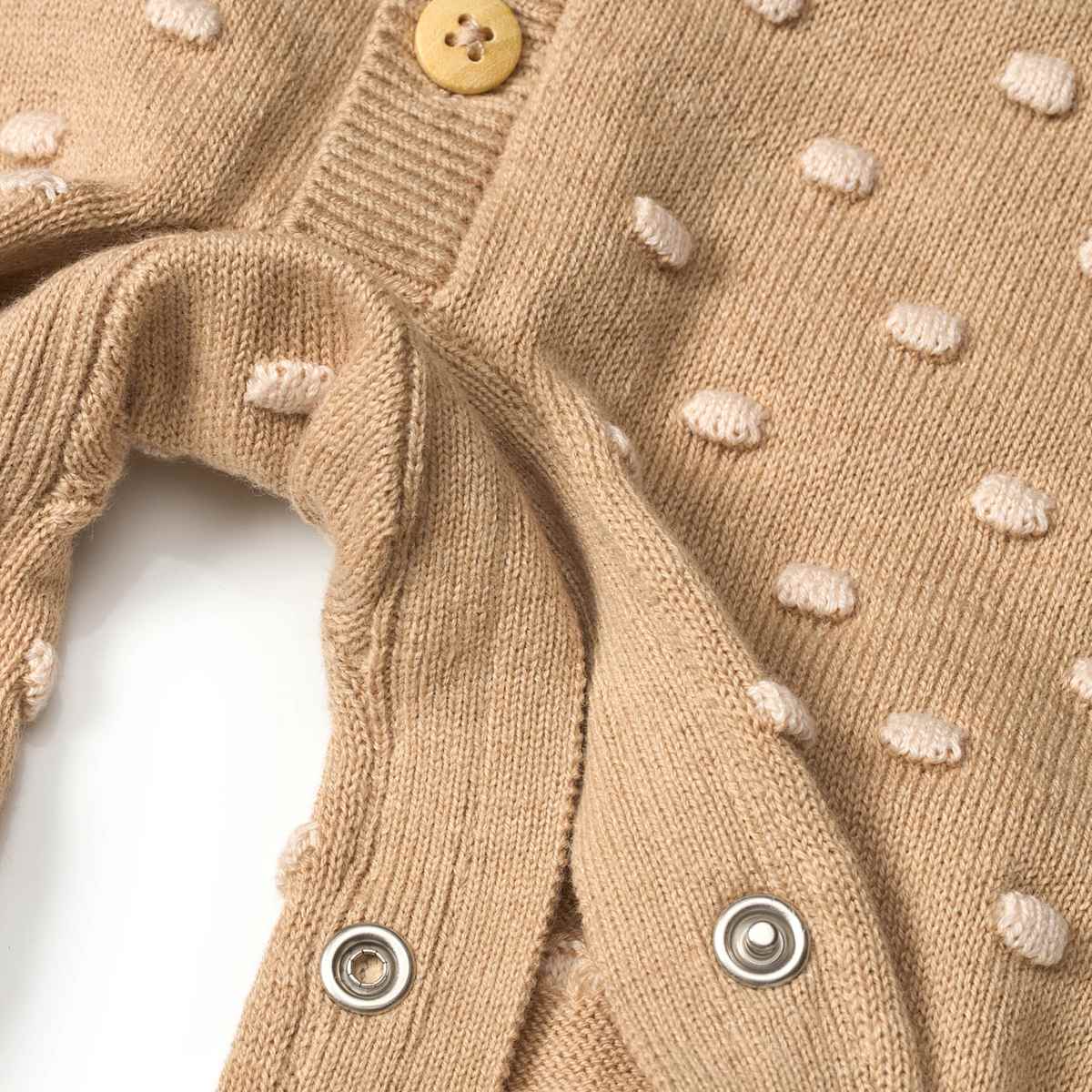 ALANA Strickoverall mit Mitwachsfunktion & Noppen-Muster, beige, Gr. 68, 1 St