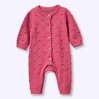 Strickoverall mit Noppen-Struktur, beere, Gr. 62, 1 St