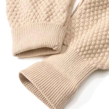 Strickoverall mit Waffel-Struktur & Mitwachsfunktion, beige, Gr. 62, 1 St