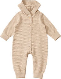 Strickoverall mit Waffel-Struktur & Mitwachsfunktion, beige, Gr. 62, 1 St