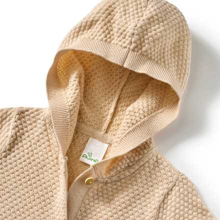 Gebreid overall met wafelstructuur &amp; meegroeifunctie, beige, maat 68, 1 stuk