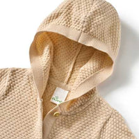 Gebreid overall met wafelstructuur &amp; meegroeifunctie, beige, maat 68, 1 stuk