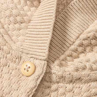 Strickoverall mit Waffel-Struktur & Mitwachsfunktion, beige, Gr. 74, 1 St