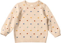 ALANA Strickpullover mit bunten Noppen, beige, Gr. 86, 1 St