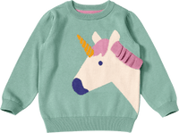 ALANA Strickpullover mit Einhorn-Motiv, grün, Gr. 104, 1 St