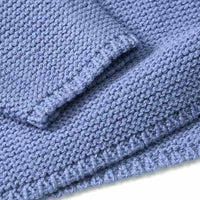 Strickpullover mit Knopfleiste, blau, Gr. 56, 1 St