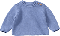 Strickpullover mit Knopfleiste, blau, Gr. 56, 1 St