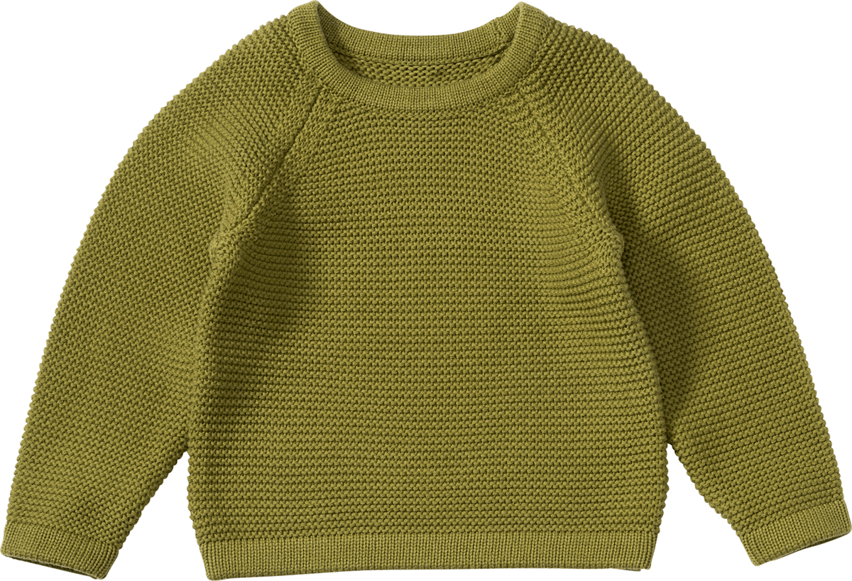 ALANA Strickpullover mit Raglan-Ärmel, grün, Gr. 116, 1 St