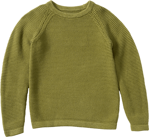 Strickpullover mit Raglan-Ärmel, grün, Gr. 140, 1 St