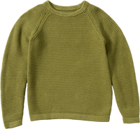 Strickpullover mit Raglan-Ärmel, grün, Gr. 140, 1 St