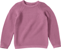 Strickpullover mit Raglan-Ärmel, lila, Gr. 140, 1 St