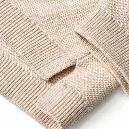 Strickpullover mit Wolle, braun, Gr. 104, 1 St