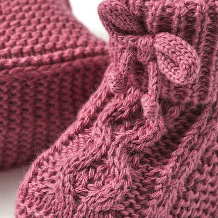 Strickschuhe, altrosa, 0-3 0-3, 1 St