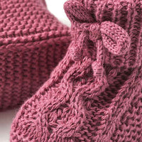 Strickschuhe, altrosa, 3-6 Monate, 1 St
