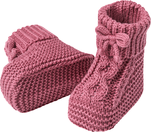 Strickschuhe, altrosa, 3-6 Monate, 1 St