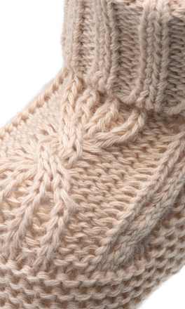 Gebreide schoenen, beige, 3-6 maanden, 1 stuk