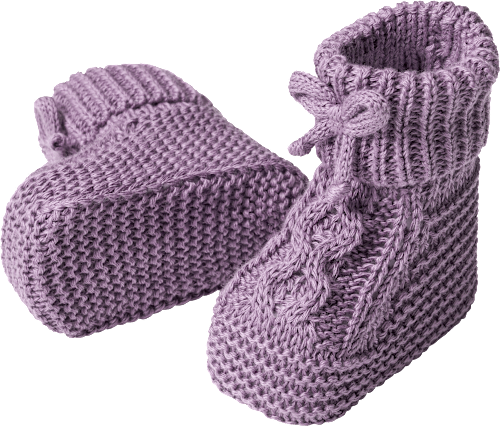 Gebreide schoenen, paars, 3-6 maanden, 1 stuk
