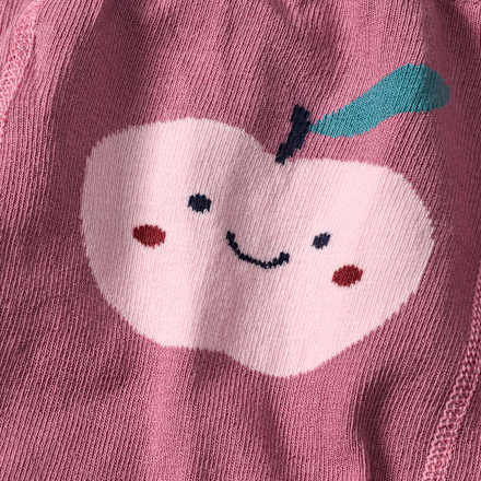 Strumpfhose mit Apfel-Motiv, rosa, Gr. 86/92, 1 St