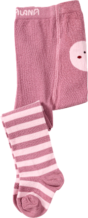 Strumpfhose mit Apfel-Motiv, rosa, Gr. 86/92, 1 St