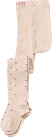 ALANA Strumpfhose mit Herz-Muster & Ripp-Struktur, beige, Gr. 110/116, 1 St
