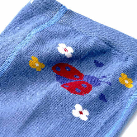 Strumpfhose mit Marienkäfer-Motiv, blau & weiß, Gr. 86/92, 1 St