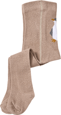 Strumpfhose mit Pinguin-Motiv, braun, Gr. 74/80, 1 St