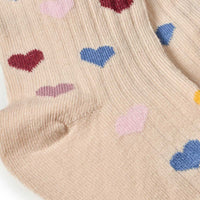 ALANA Strumpfhose mit Ripp-Struktur & Herz-Muster, beige, Gr. 110/116, 1 St