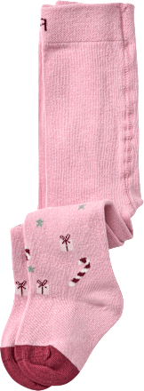 Strumpfhose mit Weihnachts-Muster, pink, Gr. 86/92, 1 St