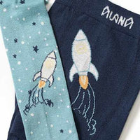 Panty met raketmotief, blauw, maat 86/92, 2 stuks
