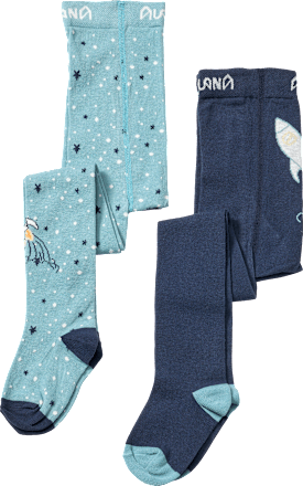 Panty met raketmotief, blauw, maat 86/92, 2 stuks