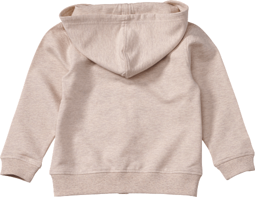 Sweatjacke mit Kapuze & Feuerwehr-Applikation, beige, Gr. 104, 1 St