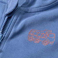 Sweatjacke mit Ripp-Struktur & Truck-Stickerei, blau, Gr. 110, 1 St