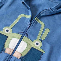 Sweatjacke mit Traktor-Applikation, blau, Gr. 104, 1 St ALANA