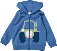Sweatjacke mit Traktor-Applikation, blau, Gr. 104, 1 St ALANA