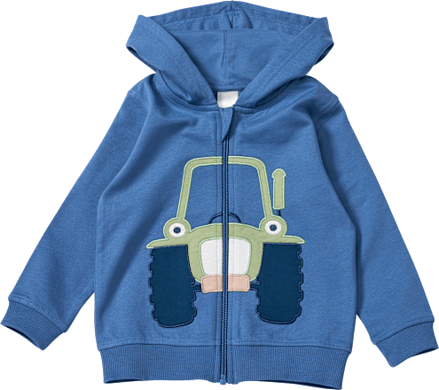 Sweatjacke mit Traktor-Applikation, blau, Gr. 104, 1 St ALANA