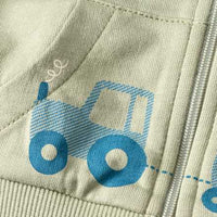 Sweatjacke mit Traktor-Motiv, grün, Gr. 62, 1 St