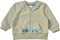 Sweatjacke mit Traktor-Motiv, grün, Gr. 68, 1 St