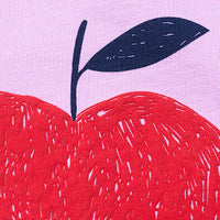 Sweatshirt mit Apfel-Motiv, lila, Gr. 110, 1 St