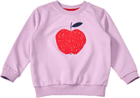 Sweatshirt mit Apfel-Motiv, lila, Gr. 110, 1 St