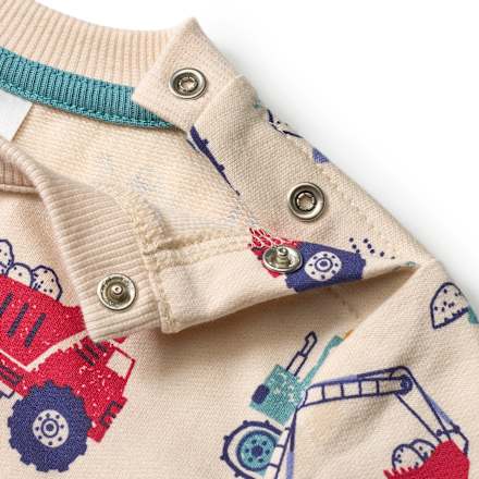 Sweatshirt mit Baustellen-Muster, beige, Gr. 86, 1 St ALANA