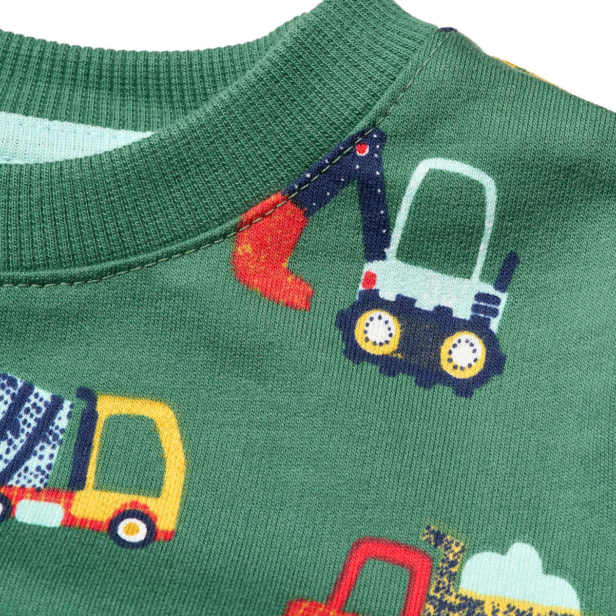 ALANA Sweatshirt mit Baustellen-Muster, grün, Gr. 98, 1 St