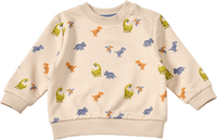 ALANA Sweatshirt mit Dino-Muster, beige, Gr. 68, 1 St