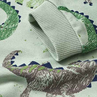 Sweatshirt mit Dino-Muster, grün, Gr. 104, 1 St