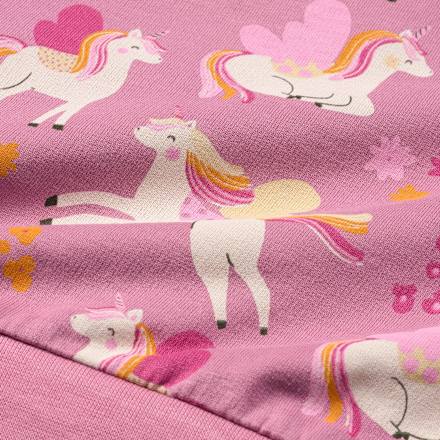 Sweatshirt mit Einhorn-Muster, rosa, Gr. 110, 1 St